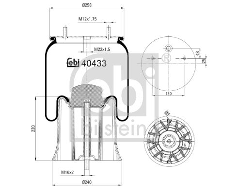 FEBI BILSTEIN Metallipalje, ilmajousitus 40433